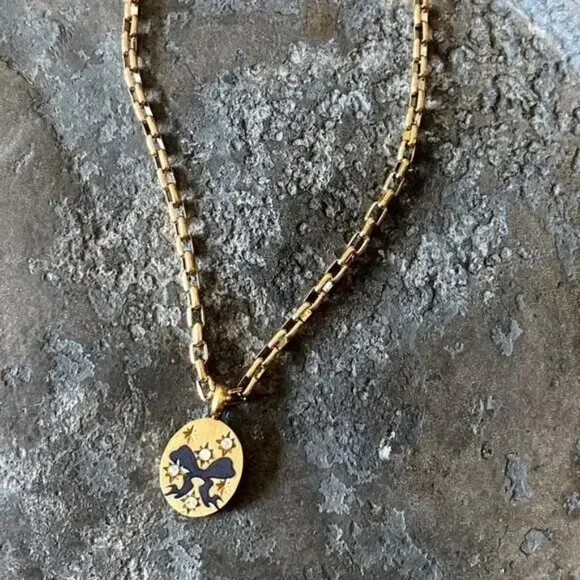 NEW Small Black Bow Pendant Necklace - Picture 5 of 8